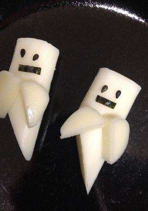ハロウィンにモッツァレラおばけ-レシピのメイン写真