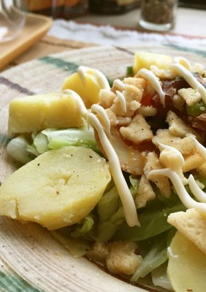 砕チーザ✿酢醤油卵とほっこり蒸野菜サラダ-レシピのメイン写真