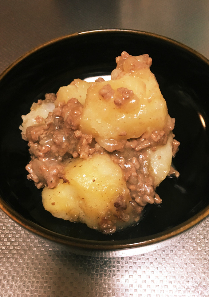 簡単！ジャガイモ挽肉そぼろ煮-レシピのメイン写真