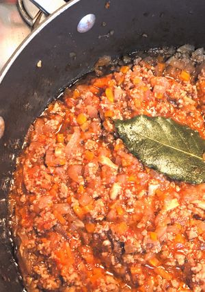 野菜やキノコがたっぷり入ったミートソース-レシピのメイン写真