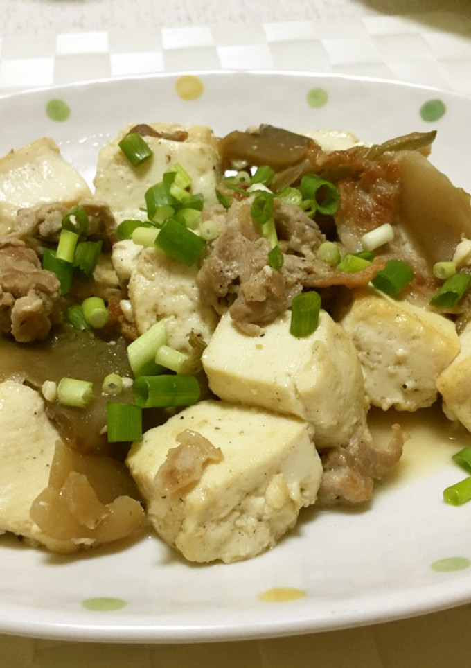 ザーサイとお豆腐と豚肉の炒め物-レシピのメイン写真