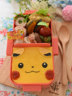 【キャラ弁】ピカチュウのオムライス弁当-レシピのメイン写真