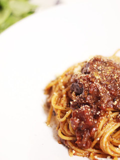 スペアリブトマト煮込みの残りパスタ-レシピのメイン写真