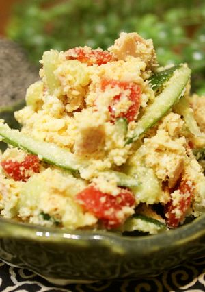 ＊おかずになる♪カレー味のおからサラダ＊-レシピのメイン写真