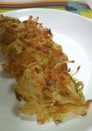 カラフル野菜のかき揚げ風チーズ焼き-レシピのメイン写真