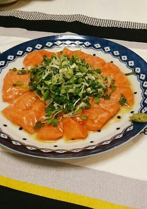 サーモンの薬味カルパッチョ-レシピのメイン写真