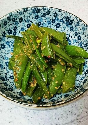 超簡単！ｽﾅｯﾌﾟｴﾝﾄﾞｳのごま和え☆-レシピのメイン写真