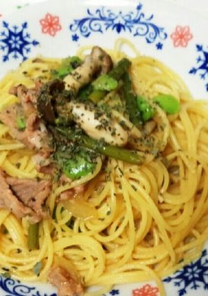 牛肉とアスパラのパスタ-レシピのメイン写真