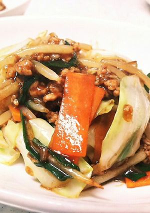 キャベツともやしの肉味噌炒め～中華風-レシピのメイン写真