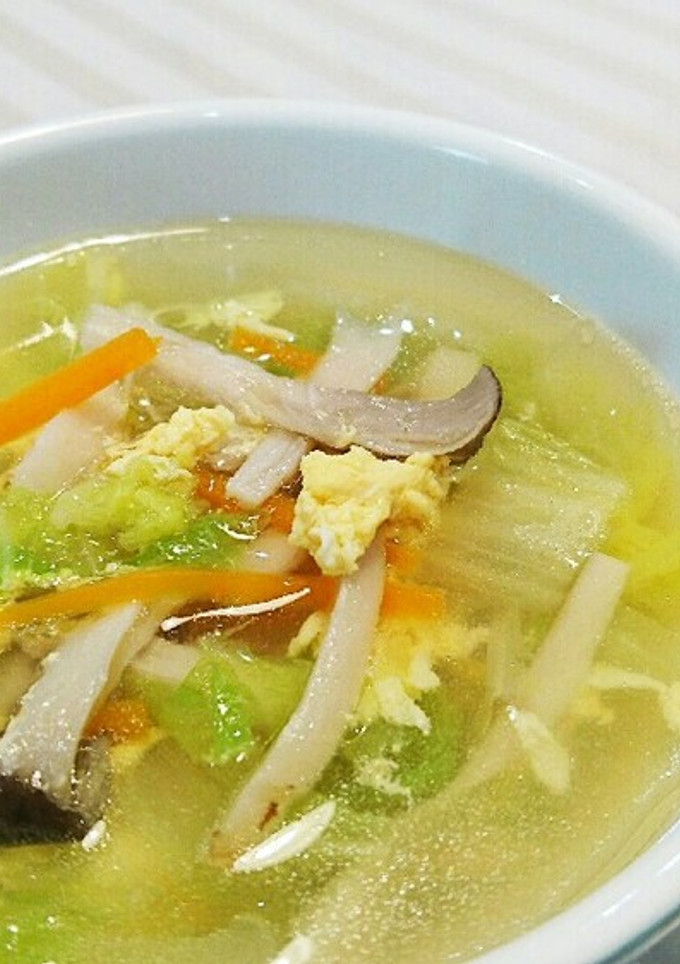 白菜とエリンギと卵の中華スープ-レシピのメイン写真