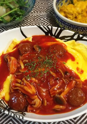 もち麦入り☆ミートボールオムライス-レシピのメイン写真