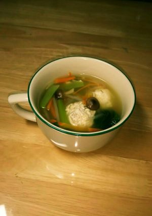 時短　5分で作れる鶏肉団子スープ-レシピのメイン写真