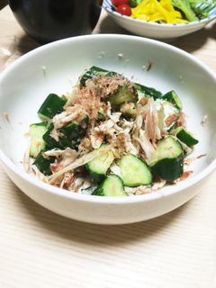 ササミと胡瓜の梅和え-レシピのメイン写真