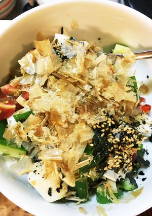 長芋オクラキュウリトマトのさっぱりサラダ-レシピのメイン写真
