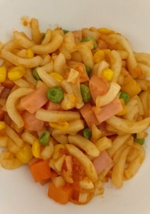 幼児も虜になるうどんナポリタン-レシピのメイン写真