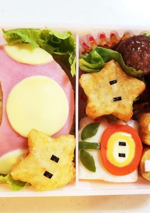 マリオキャラ弁★キノピコ弁当（フラワー）-レシピのメイン写真