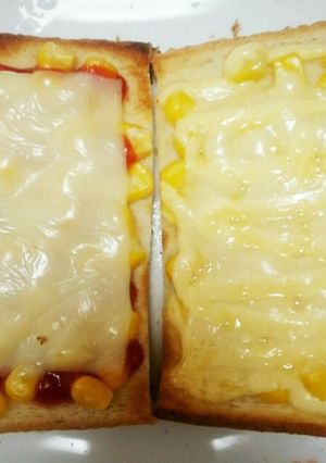 2色のチーズコーントースト-レシピのメイン写真