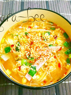 燃焼系♡コチュ味噌ニラ玉もやしスープ-レシピのメイン写真