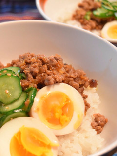 変わりどんぶり〜♪夏にオススメの坦々丼☆-レシピのメイン写真