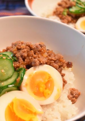変わりどんぶり〜♪夏にオススメの坦々丼☆-レシピのメイン写真