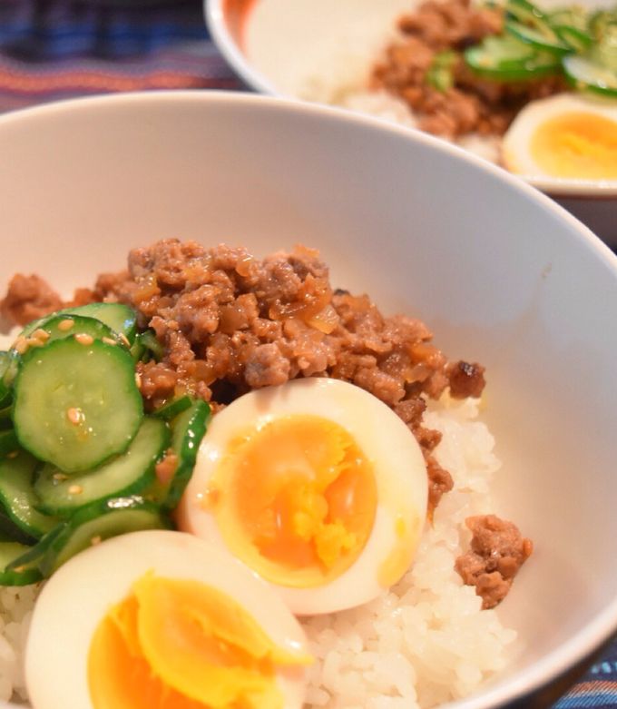 変わりどんぶり〜♪夏にオススメの坦々丼☆-レシピのメイン写真