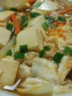 節約‐簡単☆めんつゆで豆腐の卵とじ♪-レシピのメイン写真