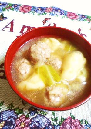 トロトロつるり♪肉団子すいとんスープ-レシピのメイン写真