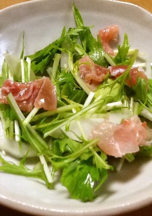 水菜と生ハムのサラダ-レシピのメイン写真