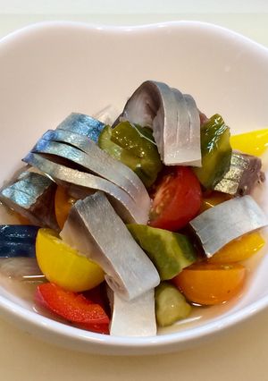 素敵おつまみ シメサバ カクテル2-レシピのメイン写真