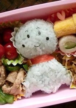 簡単★てるてる坊主のデコおにぎり弁当-レシピのメイン写真
