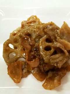 豚バラとレンコンの甘辛炒め-レシピのメイン写真