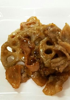 豚バラとレンコンの甘辛炒め-レシピのメイン写真