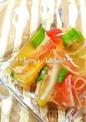キラキラ☆夏野菜のゼリー寄せ-レシピのメイン写真