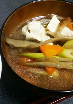 冬の残りの鍋キューブで☆けんちん汁-レシピのメイン写真