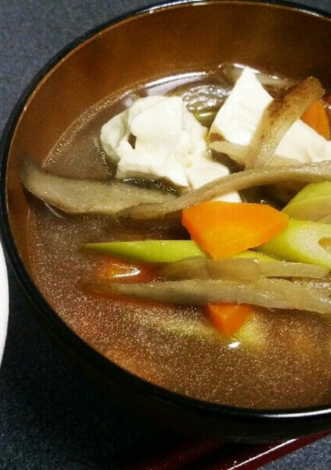 冬の残りの鍋キューブで☆けんちん汁-レシピのメイン写真