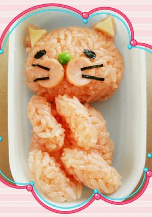 キャラ弁　きよらのCM「ねびぇ編」ねこ♡-レシピのメイン写真