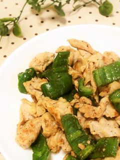 ぱぱっと!豚肉とピーマンの塩コショウ炒め-レシピのメイン写真