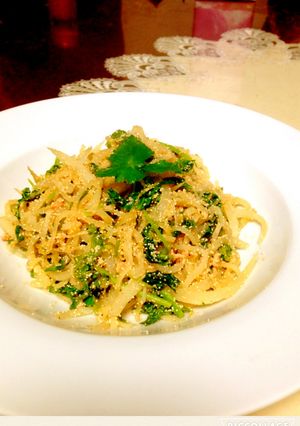 大根で～三つ葉と明太子パスタ-レシピのメイン写真
