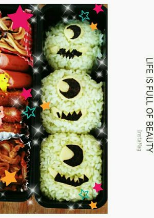 モンスターズインクキャラ弁(*'-'*)-レシピのメイン写真