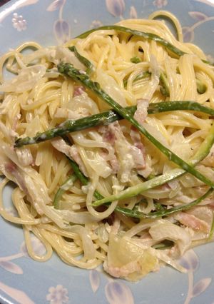 にんにく入りアスパラのクリームパスタ-レシピのメイン写真
