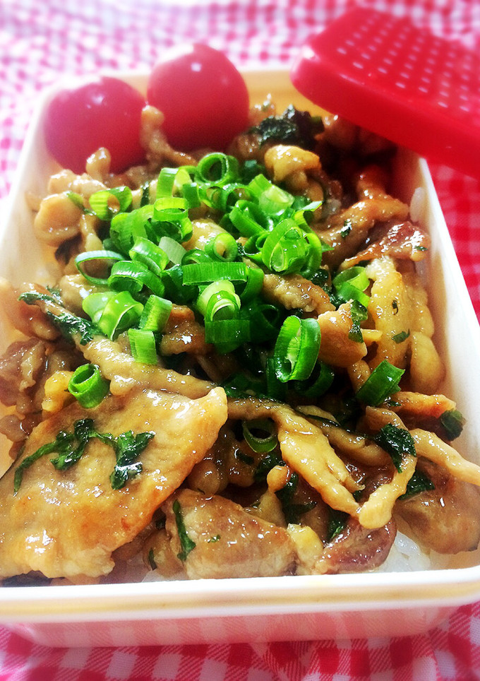 丼にもお弁当にも！豚肉とシソの甘辛炒め-レシピのメイン写真