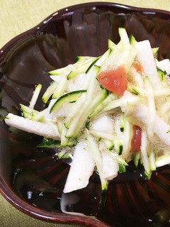 ズッキーニと長芋の梅入り酢の物-レシピのメイン写真