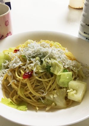 しらすとキャベツのペペロンチーノ☆-レシピのメイン写真