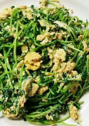 豆苗の卵炒め♪-レシピのメイン写真