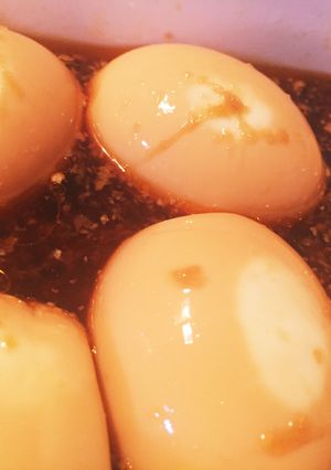 にんにく生姜ごま油！しっかり味の半熟煮卵-レシピのメイン写真