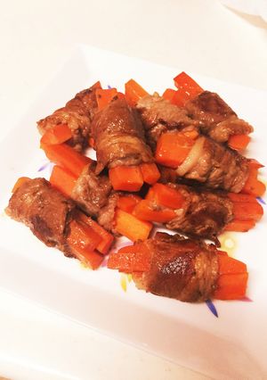 簡単！人参の豚肉巻き-レシピのメイン写真