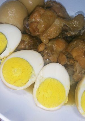 手羽元と卵の梅煮-レシピのメイン写真