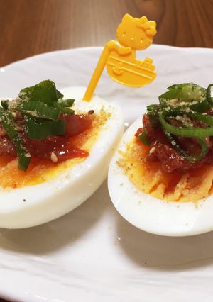 ゆで卵＋チャンジャ！最高の組み合わせ♪-レシピのメイン写真