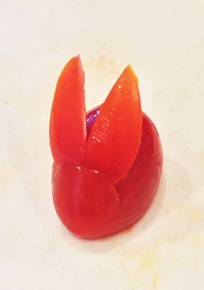 かわいい！ミニトマトで作るウサギちゃん-レシピのメイン写真