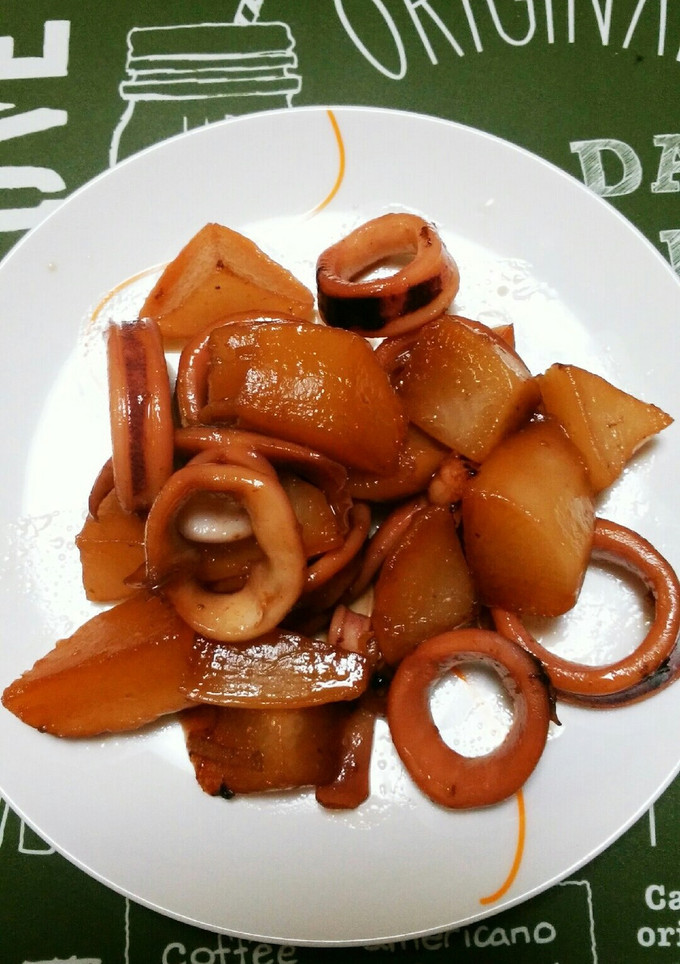 春大根とイカの煮物。-レシピのメイン写真